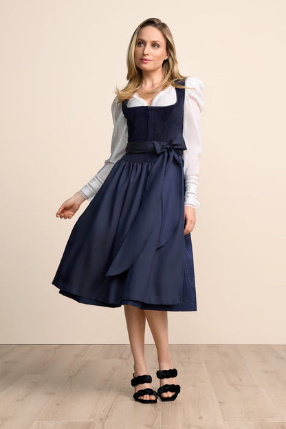 Kruger Long Dirndl 2pcs. 70cm "Zelara" blue