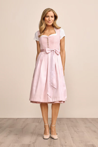 Kruger Madelen Long Dirndl, Pink — 70cm 2pc Set