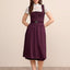 (new) Kruger Long Dirndl 2pcs. 70cm "Cinja" maroon