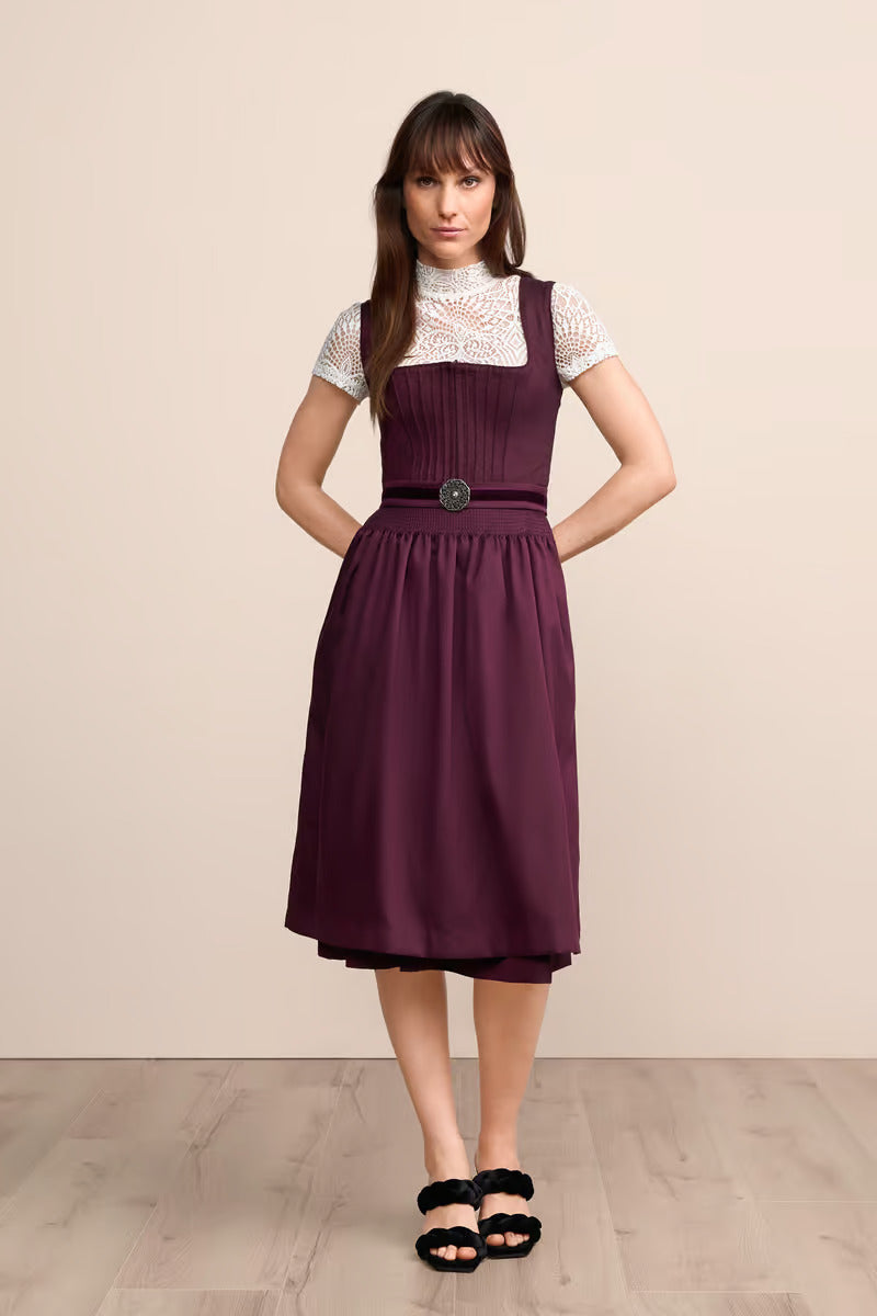 (new) Kruger Long Dirndl 2pcs. 70cm "Cinja" maroon