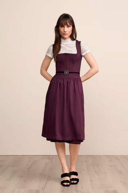 Kruger Long Dirndl 2pcs. 70cm "Cinja" maroon