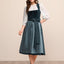 Kruger Long Dirndl 2pcs. 70cm "Lynette" blue