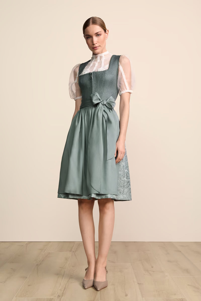 Kruger Midi Dirndl 2pcs. 60cm "Katelyn" green