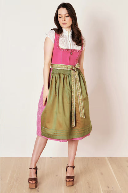 Kruger Leevke Long Dirndl, Red — 70cm 2pc Set