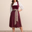 (new) Kruger Long Dirndl 2pcs. 70cm "Elaina" red