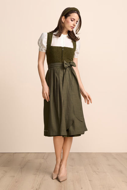 Krüger Noeline Long Dirndl, Green — 70cm 2pc Set