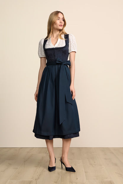 Kruger Calyssia Maxi Dirndl, Blue — 80cm 2pc Set