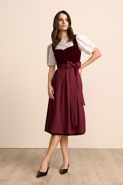Krüger Naomie Long Dirndl, Red — 70cm 2pc Set