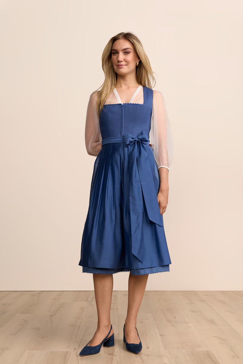 Krüger Myrilla Long Dirndl, Blue — 70cm 2pc Set