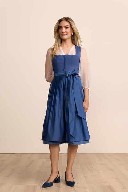 Krüger Myrilla Long Dirndl, Blue — 70cm 2pc Set