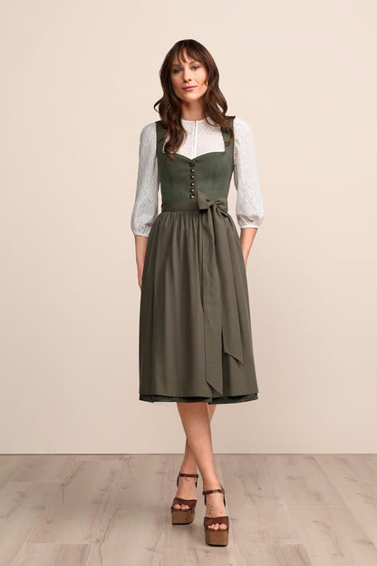 Kruger Long Dirndl 2pcs. 70cm "Ileyna" green