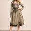 Kruger Long Dirndl 2pcs. 70cm "Ester" olive