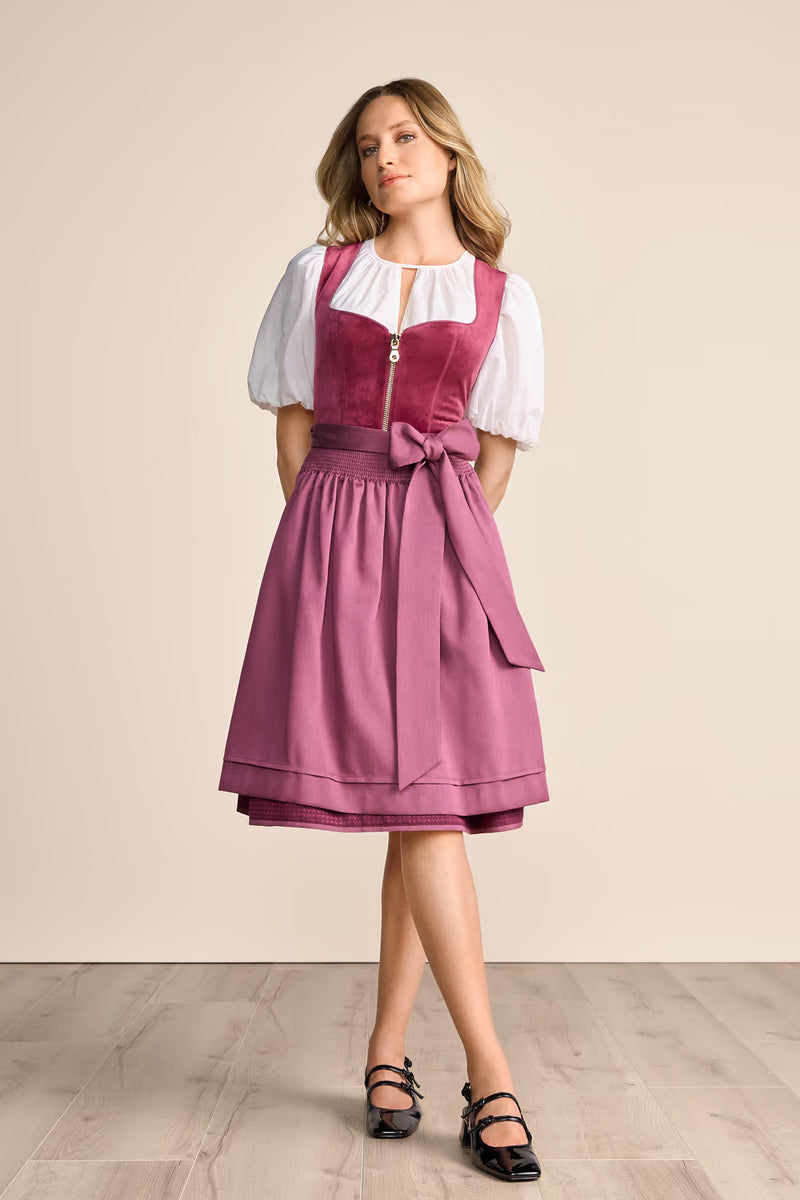 Kruger Midi Dirndl 2pcs. 60cm "Ayuna" pink