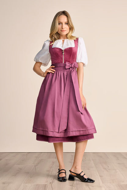 Kruger Long Dirndl 2pcs. 70cm "Ayuna" pink (size 36)