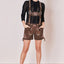 Kruger Ladies Lederhosen Short "Jorina" brown