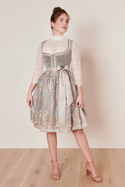 Kruger Aurea Midi Dirndl, Grey — 60cm 2pc Set