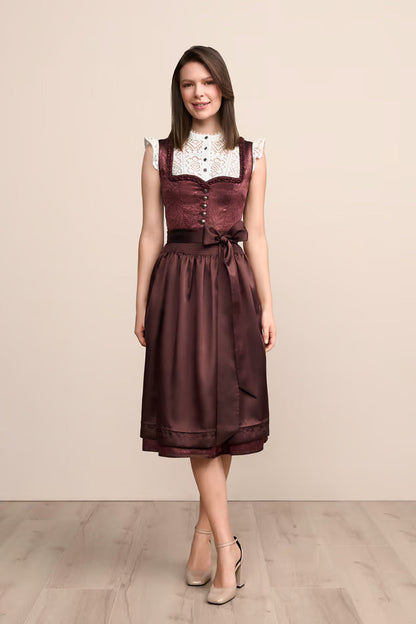 Kruger Long Dirndl 2pcs. 70cm "Carline" red