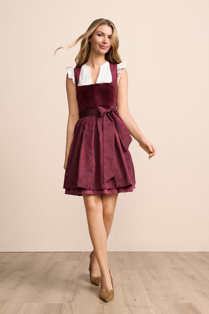 Kruger Olenna Mini Dirndl, Red — 50cm 2pc Set