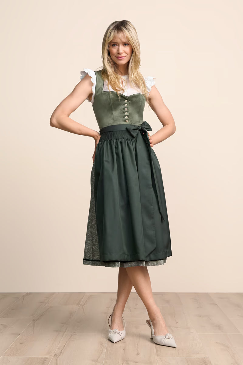 Kruger Long Dirndl 2pcs. 70cm "Iny" green