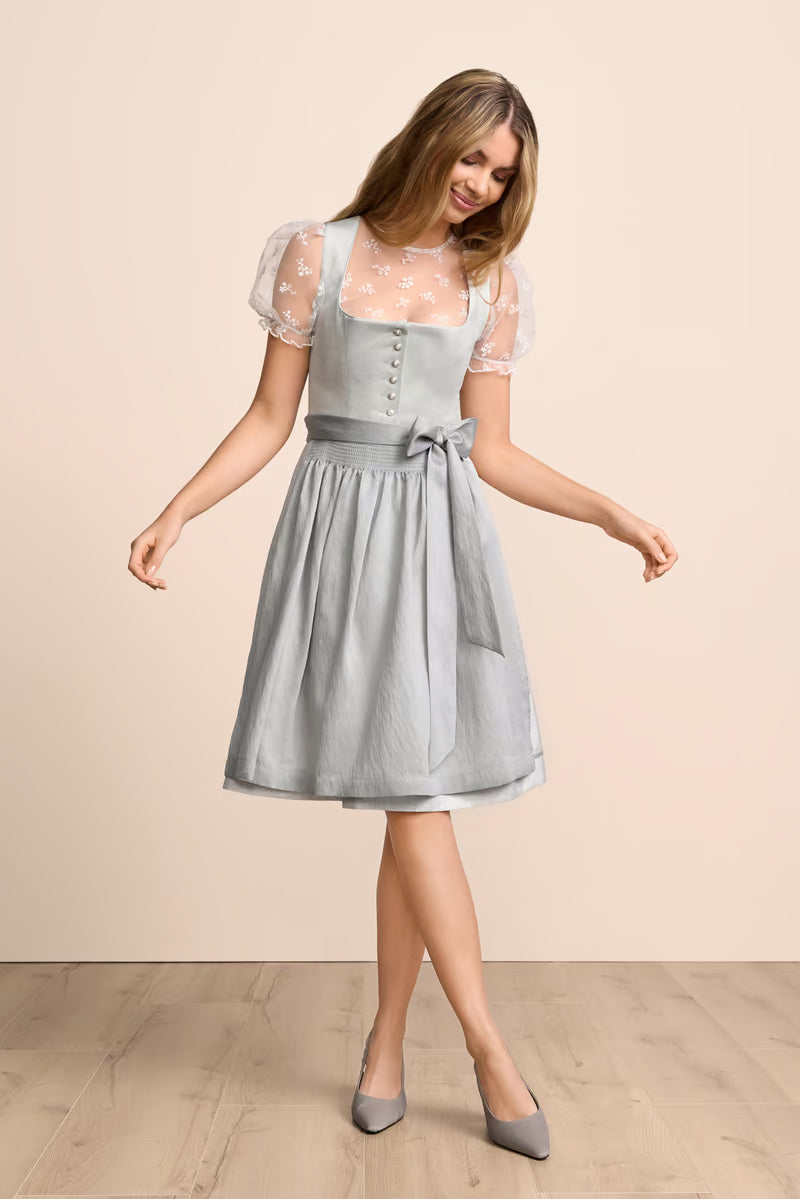 Krüger Myrella Midi Dirndl, Grey — 60cm 2pc Set