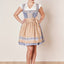 Kruger Mini Dirndl 2pcs. 50cm "Eike" blue (42)