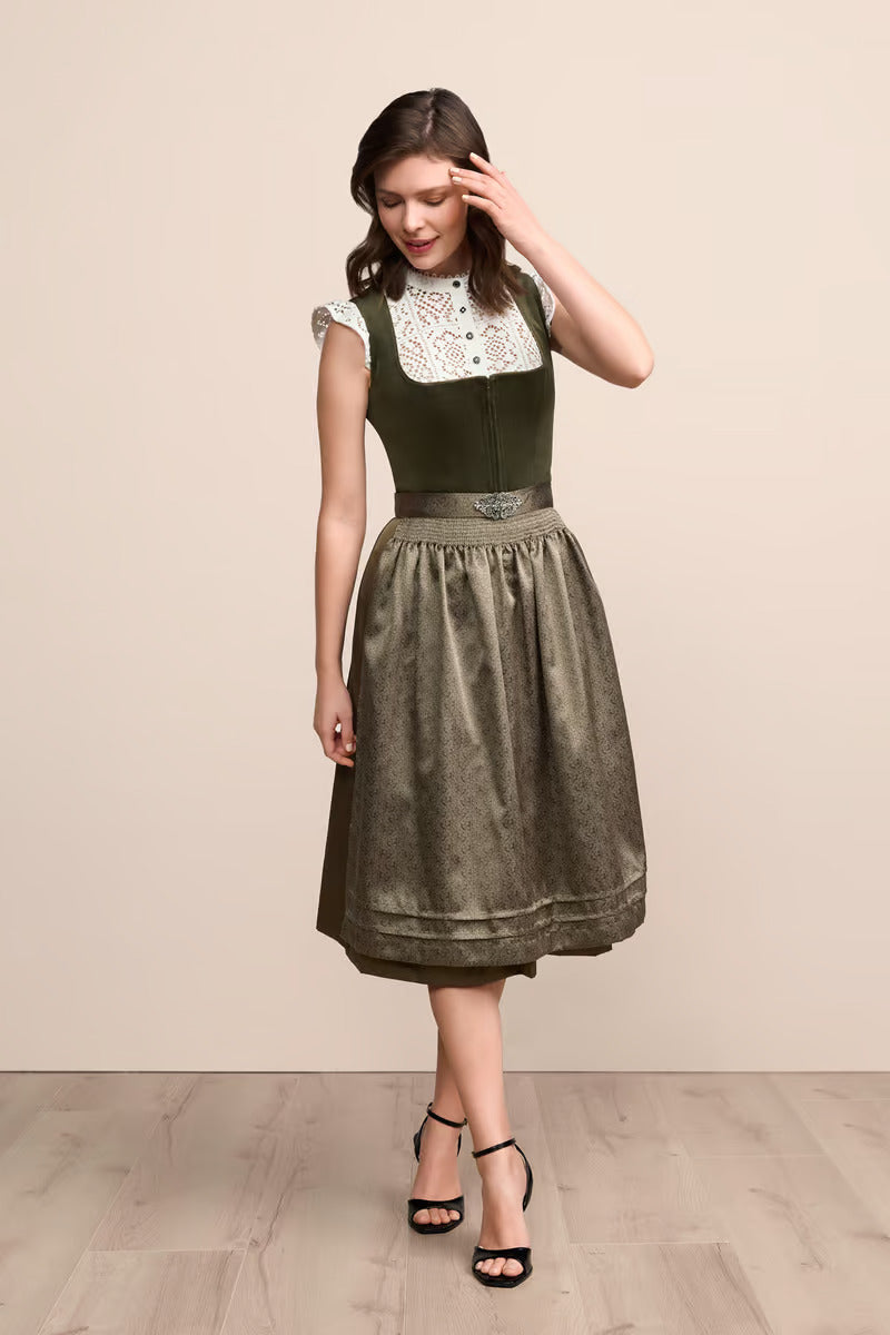Kruger Long Dirndl 2pcs. 70cm "Aurela" green (46)