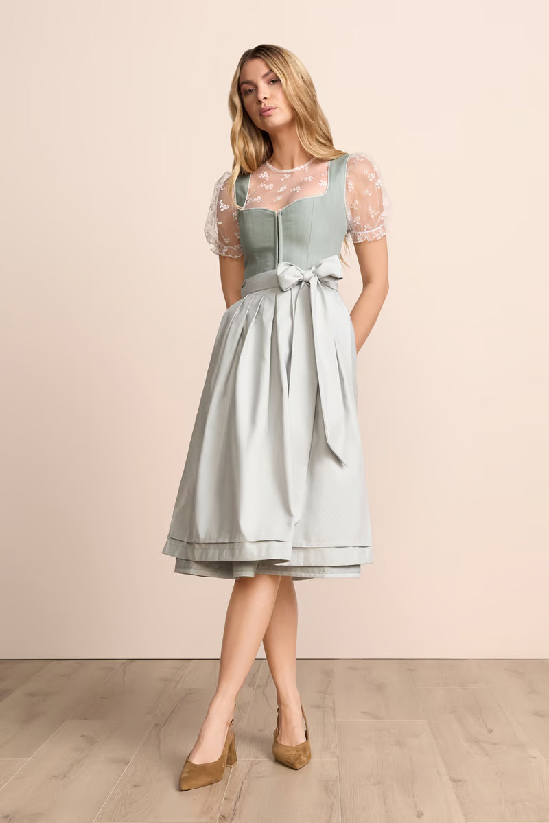 Kruger Della Long Dirndl, Green — 70cm 2pc Set