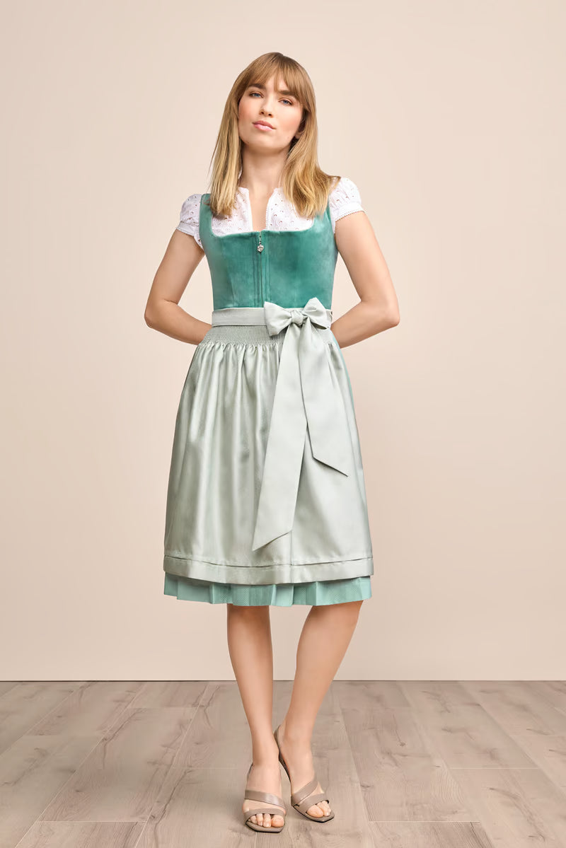 Kruger Midi Dirndl 2pcs. 60cm "Delea" green