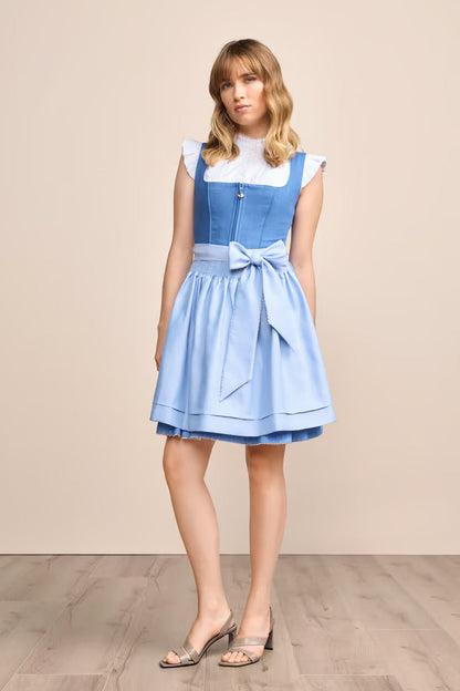 Kruger Mini Dirndl 2pcs. 50cm "Dorette" blue (34,36,38)