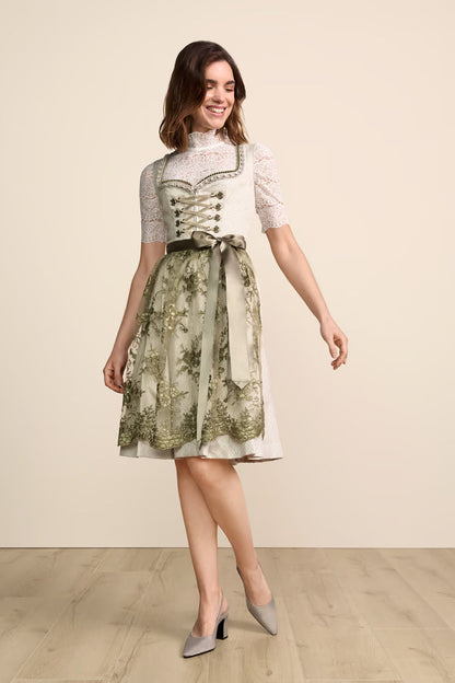 Kruger Almedia Midi Dirndl, Green — 60cm 2pc Set