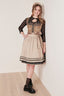 Kruger Midi Dirndl 2pcs. 50cm "Selene" brown