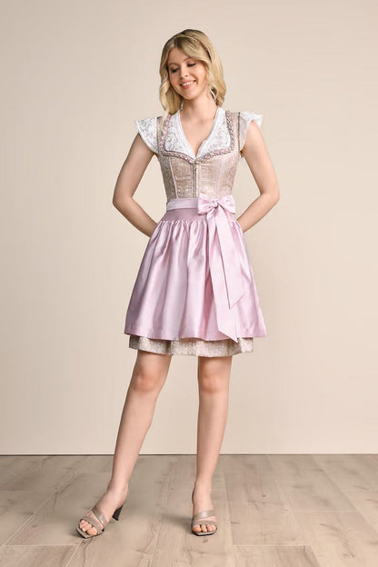 Kruger Mini Dirndl 2pcs. 50cm "Bruni" pink (38)