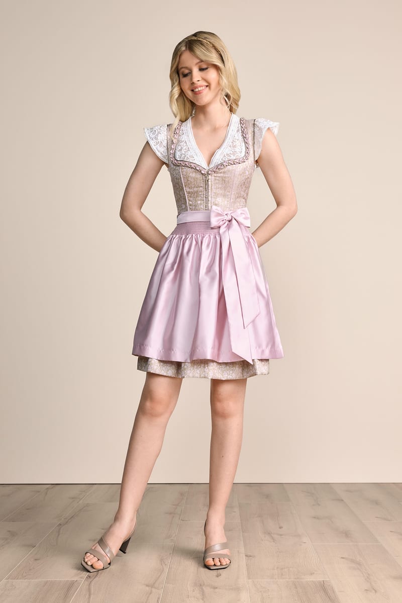 Kruger Bruni Mini Dirndl, Beige — 50cm 2pc Set