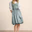 Kruger Midi Dirndl 2pcs. 60cm "Ariella" green
