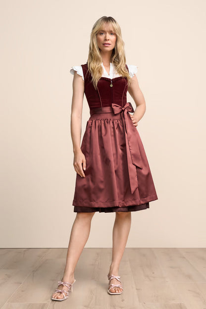 Kruger Midi Dirndl 2pcs. 60cm "Ariella" red