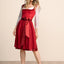 Kruger Midi Dirndl 2pc 60cm "Esmaray" red