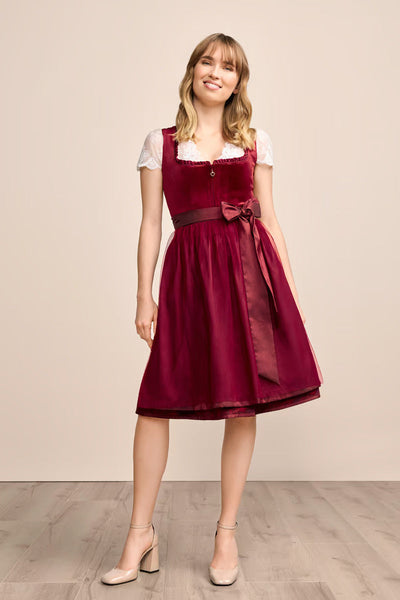 Kruger Mini Dirndl 2pcs. 60cm "Joelina" red (40,46)