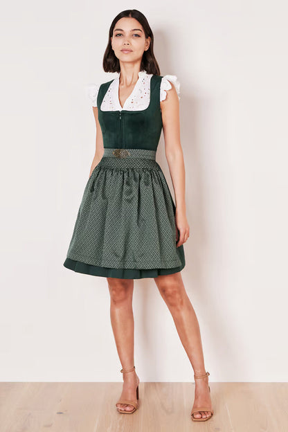 Kruger Alisha Mini Dirndl, Green — 50cm 2pc Set