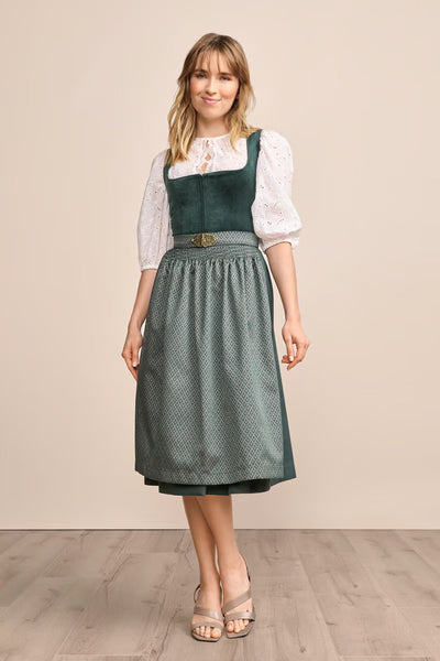 Kruger Long Dirndl 2pcs. 70cm "Alisha" green