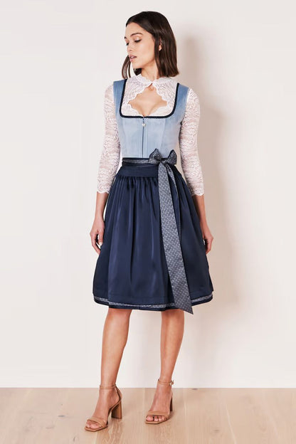 Kruger Dena Midi Dirndl, Blue — 60cm 2pc Set