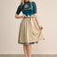 Kruger Dena Midi Dirndl, Turquoise — 60cm 2pc Set