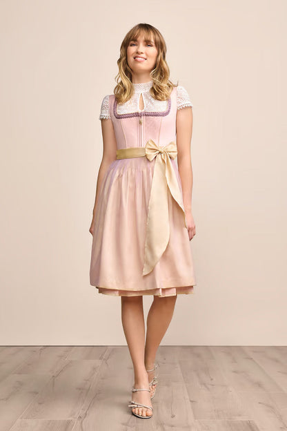 Kruger Midi Dirndl 2pcs. 60cm "Jiska" pink (size 34)