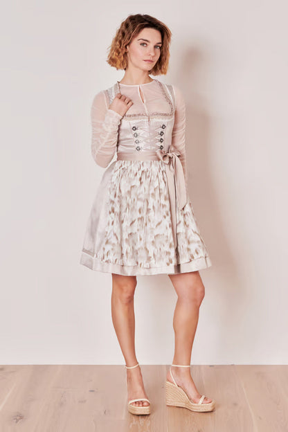 Kruger Nemi Mini Dirndl, Beige — 50cm 2pc Set