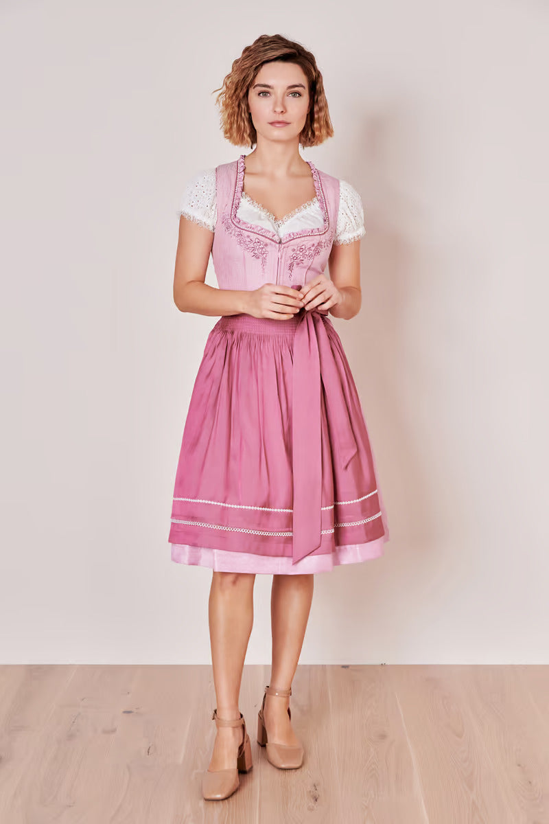 Kruger Mini Dirndl 2pcs. 60cm "Ramina" pink