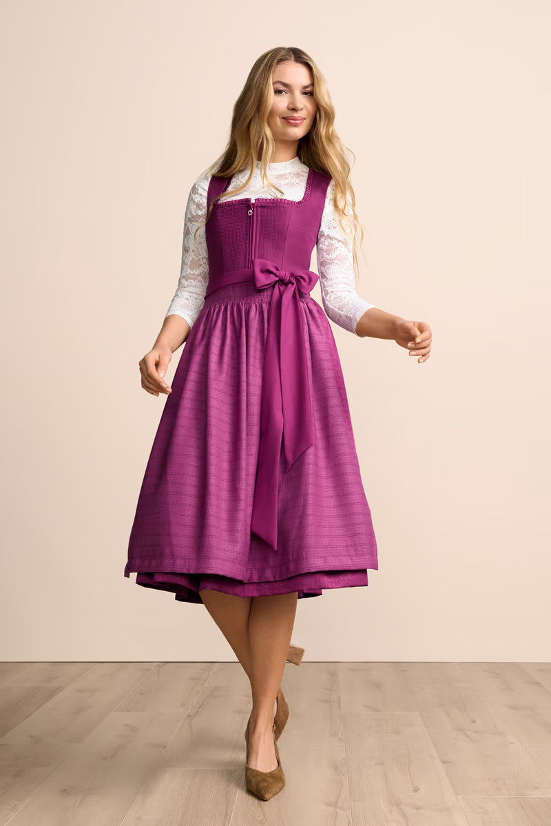 Krüger Emmelina Long Dirndl, Purple — 70cm 2pc Set