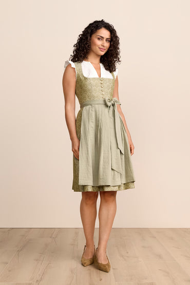 Krüger Bracia Midi Dirndl, Green — 60cm 2pc Set