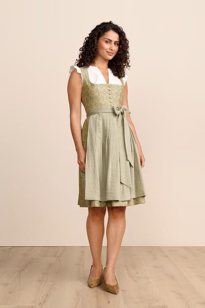 Krüger Bracia Midi Dirndl, Green — 60cm 2pc Set