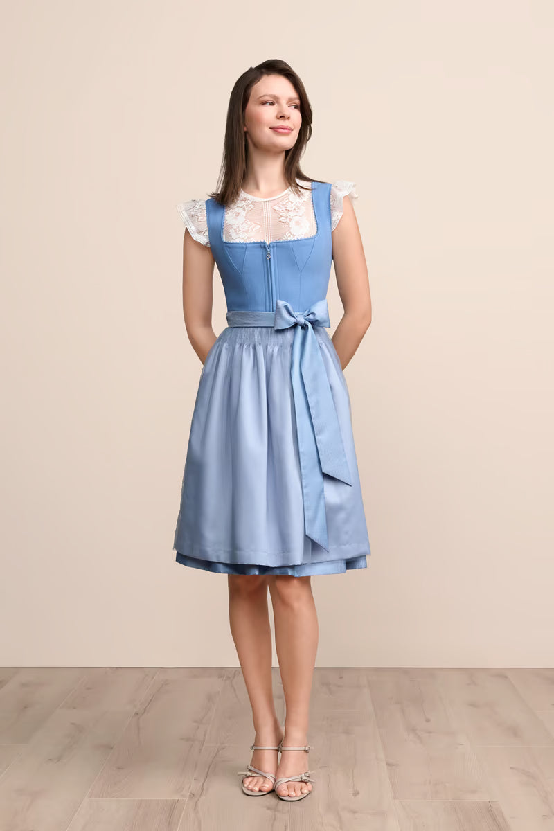 Kruger Midi Dirndl 2pc 60cm "Caylee" blue