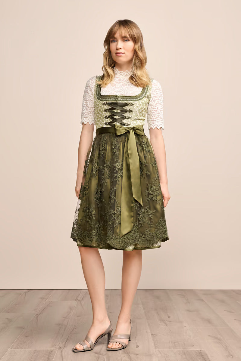 (new) Kruger Midi Dirndl 2pcs. 60cm "Brynlee" green