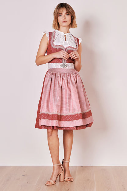 Kruger Prunella Midi Dirndl, Red — 60cm 2pc Set